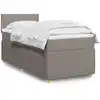 Image de Sommier À Lattes De Lit Avec Matelas Taupe 90x190 Cm Tissu Vidaxl
