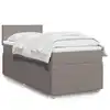 Image de Sommier À Lattes De Lit Avec Matelas Taupe 90x200 Cm Tissu Vidaxl