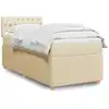 Image de Sommier À Lattes De Lit Avec Matelas Crème 90x200 Cm Tissu Vidaxl