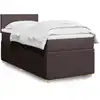 Image de Sommier À Lattes De Lit Avec Matelas Marron Foncé 100x200 Cm Vidaxl