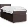 Image de Sommier À Lattes De Lit Avec Matelas Marron Foncé 100x200 Cm Vidaxl