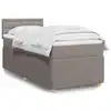 Image de Sommier    Lattes De Lit Avec Matelas Taupe 100x200 Cm Tissu Vidaxl