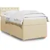 Image de Sommier À Lattes De Lit Avec Matelas Crème 100x200 Cm Tissu Vidaxl