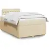 Image de Sommier À Lattes De Lit Avec Matelas Crème 120x190 Cm Tissu Vidaxl