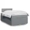 Image de Sommier À Lattes De Lit Avec Matelas Gris Clair 120x200cm Tissu Vidaxl