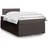 Image de Sommier À Lattes De Lit Avec Matelas Marron Foncé 120x200 Cm Vidaxl