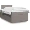 Image de Sommier À Lattes De Lit Avec Matelas Taupe 120x200 Cm Tissu Vidaxl