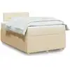 Image de Sommier À Lattes De Lit Avec Matelas Crème 120x200 Cm Tissu Vidaxl