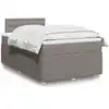 Image de Sommier À Lattes De Lit Avec Matelas Taupe 120x200 Cm Tissu Vidaxl