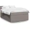 Image de Sommier    Lattes De Lit Avec Matelas Taupe 140x200 Cm Tissu Vidaxl