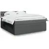 Image de Sommier À Lattes De Lit Avec Matelas Gris Foncé 180x200cm Tissu Vidaxl