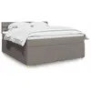 Image de Sommier À Lattes De Lit Avec Matelas Taupe 180x200 Cm Tissu Vidaxl