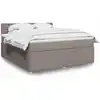Image de Sommier À Lattes De Lit Avec Matelas Taupe 180x200 Cm Tissu Vidaxl