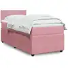 Image de Sommier À Lattes De Lit Et Matelas Rose 80x200 Cm Velours Vidaxl