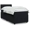 Image de vidaXL Sommier à lattes de lit et matelas Noir 80x200 cm Velours 3287598