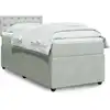 Image de Sommier À Lattes De Lit Et Matelas Gris Clair 80x200 Cm Velours Vidaxl