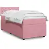 Image de Sommier À Lattes De Lit Et Matelas Rose 80x200 Cm Velours Vidaxl