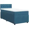 Image de Sommier À Lattes De Lit Avec Matelas Bleu 90x190 Cm Velours Vidaxl