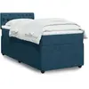 Image de Sommier À Lattes De Lit Avec Matelas Bleu 90x190 Cm Velours Vidaxl