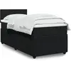 Image de Sommier    Lattes De Lit Avec Matelas Noir 90x200 Cm Velours Vidaxl