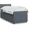 Image de Sommier    Lattes De Lit Et Matelas Gris Fonc © 90x200 Cm Velours Vidaxl