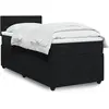 Image de Sommier À Lattes De Lit Avec Matelas Noir 90x200 Cm Velours Vidaxl