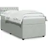 Image de Sommier À Lattes De Lit Et Matelas Gris Clair 90x200 Cm Velours Vidaxl
