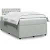 Image de Sommier À Lattes De Lit Et Matelas Gris Clair 120x190cm Velours Vidaxl