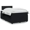 Image de vidaXL Sommier à lattes de lit avec matelas noir 120x190 cm velours 3287700
