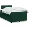 Image de Sommier À Lattes De Lit Et Matelas Vert Foncé 120x200cm Velours Vidaxl