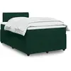 Image de Sommier À Lattes De Lit Et Matelas Vert Foncé 120x200cm Velours Vidaxl