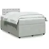 Image de Sommier À Lattes De Lit Et Matelas Gris Clair 120x200cm Velours Vidaxl