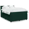 Image de Sommier À Lattes De Lit Et Matelas Vert Foncé 140x190cm Velours Vidaxl
