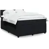 Image de Sommier À Lattes De Lit Avec Matelas Noir 140x190 Cm Velours Vidaxl