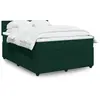 Image de Sommier À Lattes De Lit Et Matelas Vert Foncé 140x190cm Velours Vidaxl