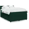 Image de Sommier À Lattes De Lit Et Matelas Vert Foncé 160x200cm Velours Vidaxl