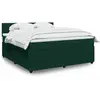 Image de Sommier À Lattes De Lit Et Matelas Vert Foncé 180x200cm Velours Vidaxl
