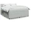 Image de Sommier À Lattes De Lit Et Matelas Gris Clair 180x200cm Velours Vidaxl