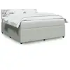 Image de Sommier À Lattes De Lit Et Matelas Gris Clair 180x200cm Velours Vidaxl