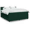Image de Sommier À Lattes De Lit Et Matelas Vert Foncé 180x200cm Velours Vidaxl