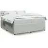 Image de Sommier    Lattes De Lit Et Matelas Gris Clair 200x200cm Velours Vidaxl