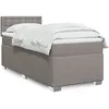 Image de Sommier À Lattes De Lit Avec Matelas Taupe 80x200 Cm Tissu Vidaxl