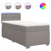 Image de Vidaxl sommier à lattes de lit avec matelas taupe 80x200 cm tissu