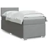 Image de Sommier À Lattes De Lit Et Matelas Gris Clair 90x190 Cm Tissu Vidaxl