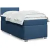 Image de Sommier    Lattes De Lit Avec Matelas Bleu 90x190 Cm Tissu Vidaxl