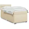 Image de Sommier À Lattes De Lit Avec Matelas Crème 100x200 Cm Tissu Vidaxl