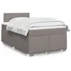 Image de Sommier À Lattes De Lit Avec Matelas Taupe 120x190 Cm Tissu Vidaxl