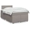 Image de Sommier À Lattes De Lit Avec Matelas Taupe 120x200 Cm Tissu Vidaxl