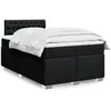Image de Sommier    Lattes De Lit Avec Matelas Noir 120x200 Cm Tissu Vidaxl