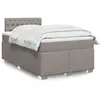 Image de Sommier À Lattes De Lit Avec Matelas Taupe 120x200 Cm Tissu Vidaxl